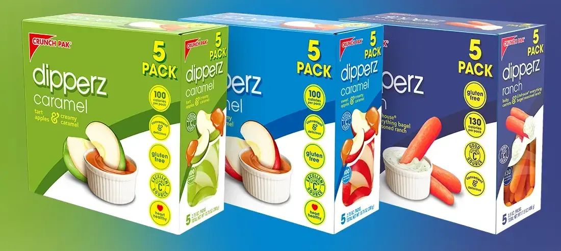 Three Dipperz 5 Pack boxes are lined up next to each other