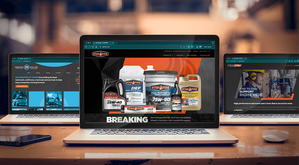 The STARFIRE WEBSITE ON A LAPTOP SCREEN