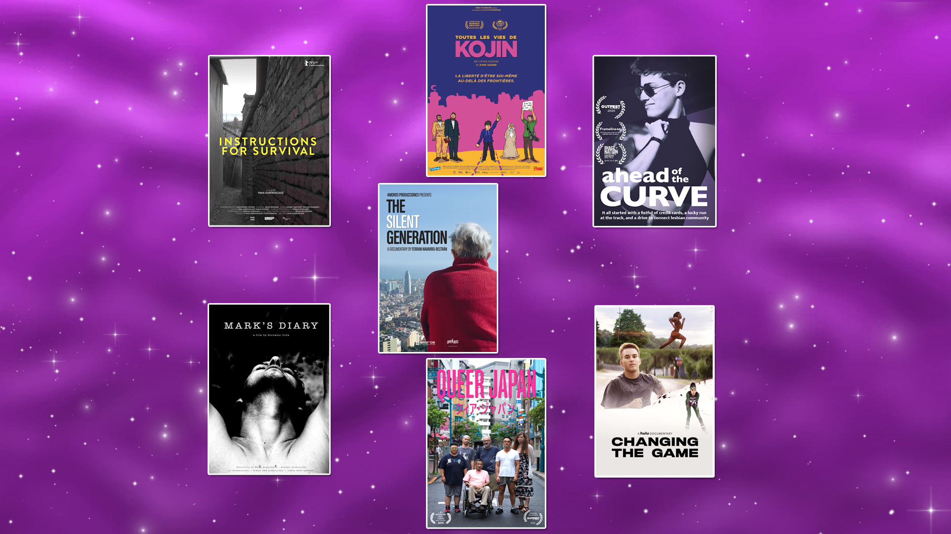Eine Sammlung von Filmplakaten aus dem Dokumentarbereich 2022