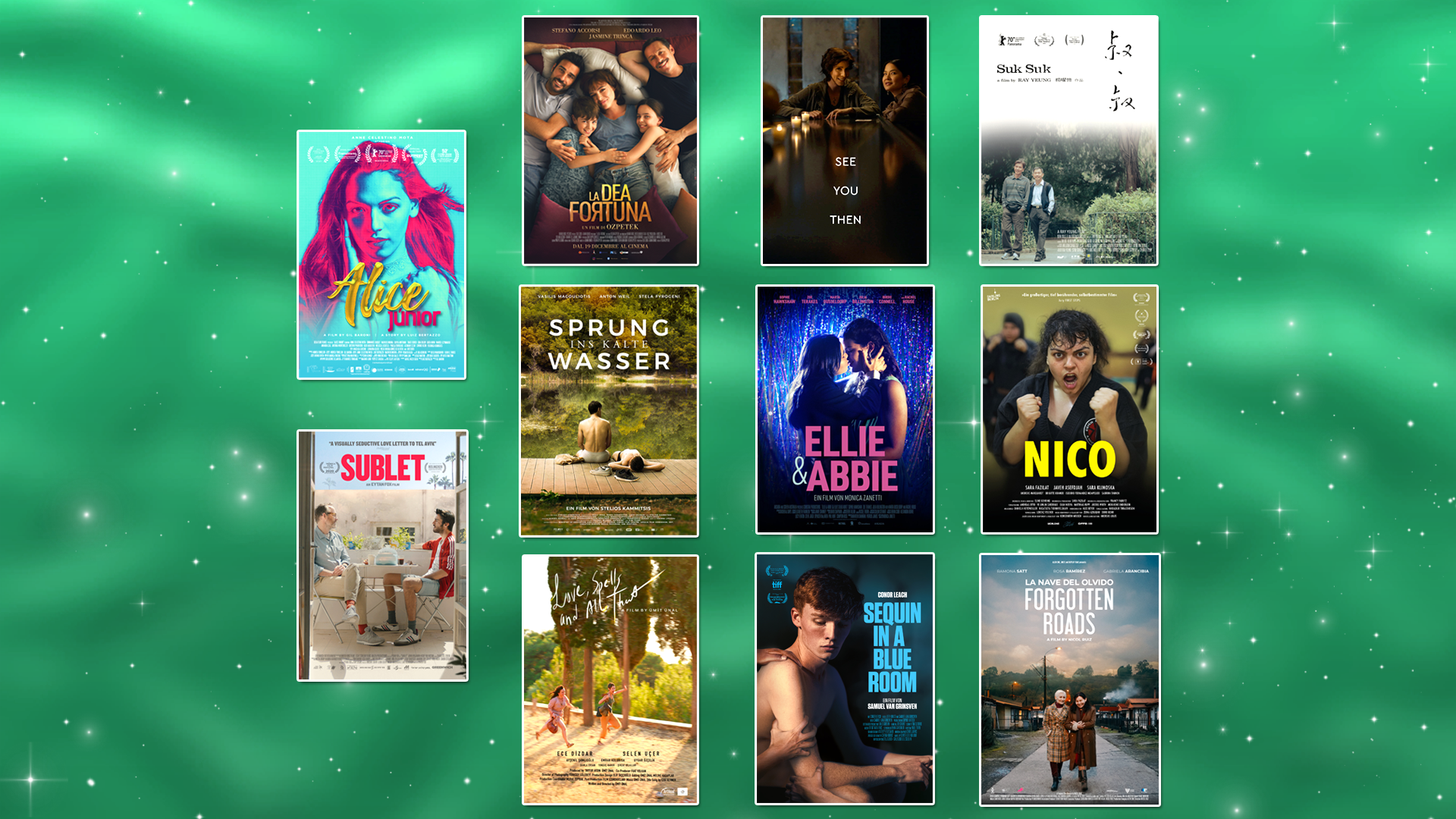 Eine Sammlung von Filmplakaten aus dem Spielfilmbereich 2022