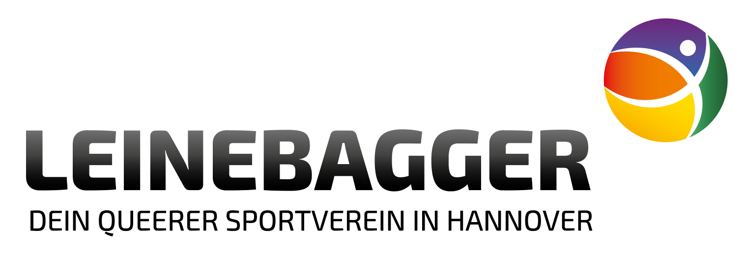A logo for leinenbagger dein queerer sportverein in hannover