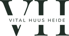 Auf weissem Hintergrund ist ein Logo vom Vital Huus Heide abgebildet.