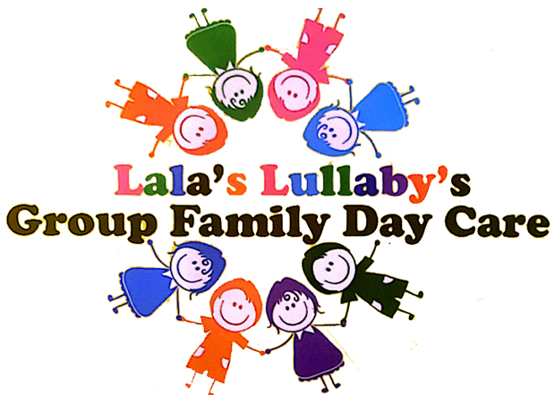 A logo for lala 's lullaby 's group family day care