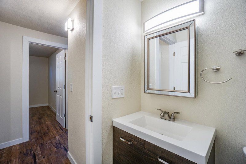 bathroom and hallway