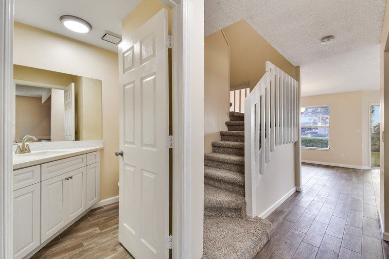 bathroom and stairway