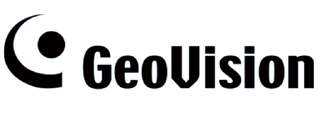 GeoVision logo: Black text with a stylized 