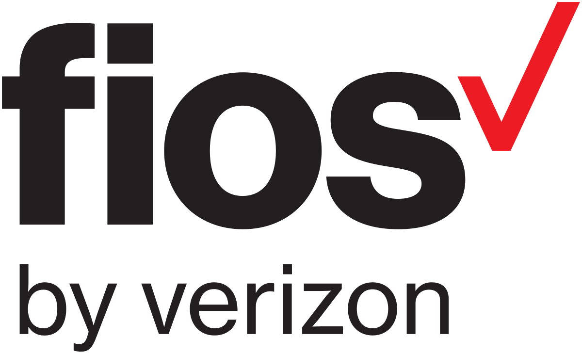 FiOS by Verizon logo with a red checkmark.
