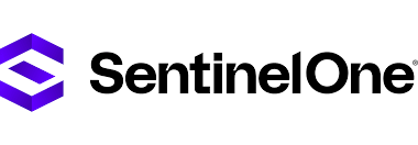 SentinelOne logo with a purple geometric shape and black text.
