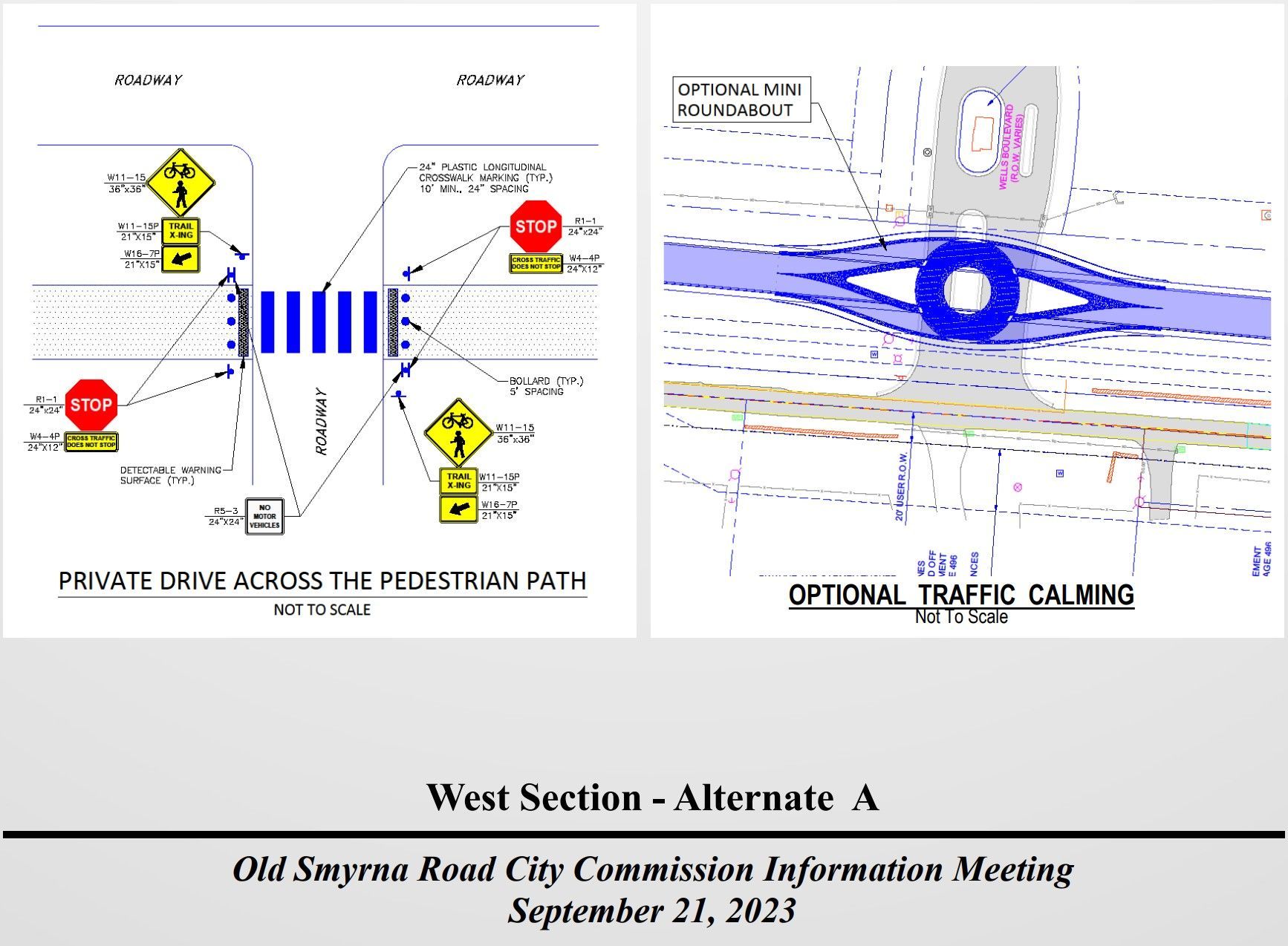Old Smyrna Road private drive access and traffic calming