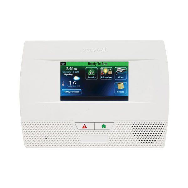 A white device with a screen that says ready to alert