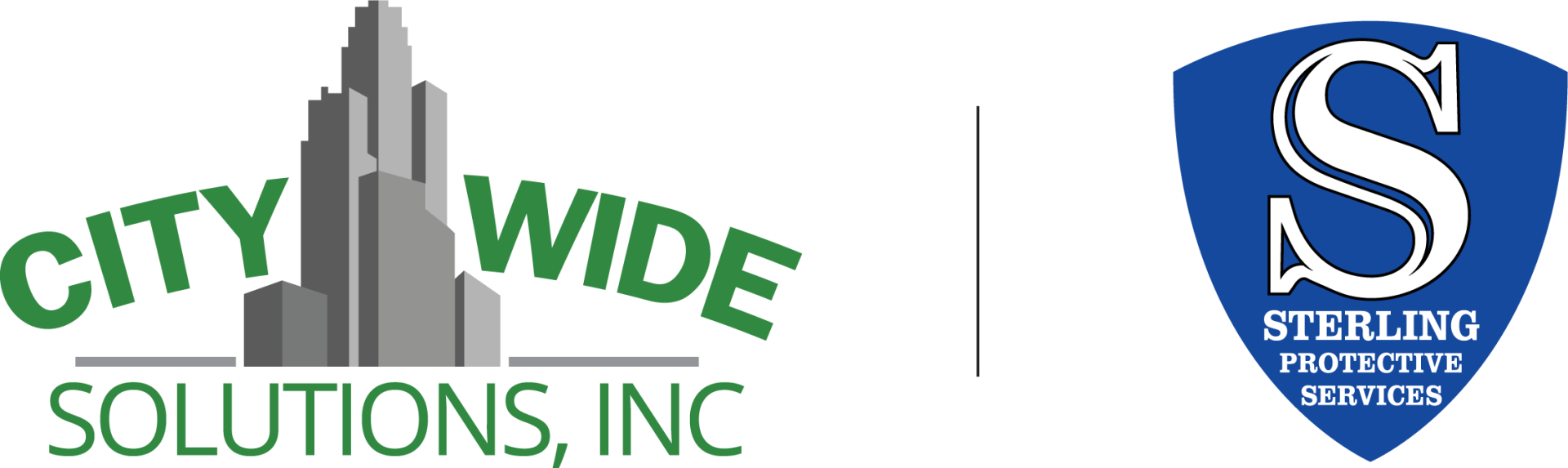 A city wide solutions inc logo and a sterling services inc logo