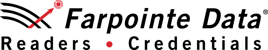 The logo for farpointe data readers and credentials