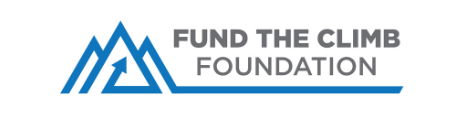Fund the Climb Foundation logo with blue mountain icon and gray text