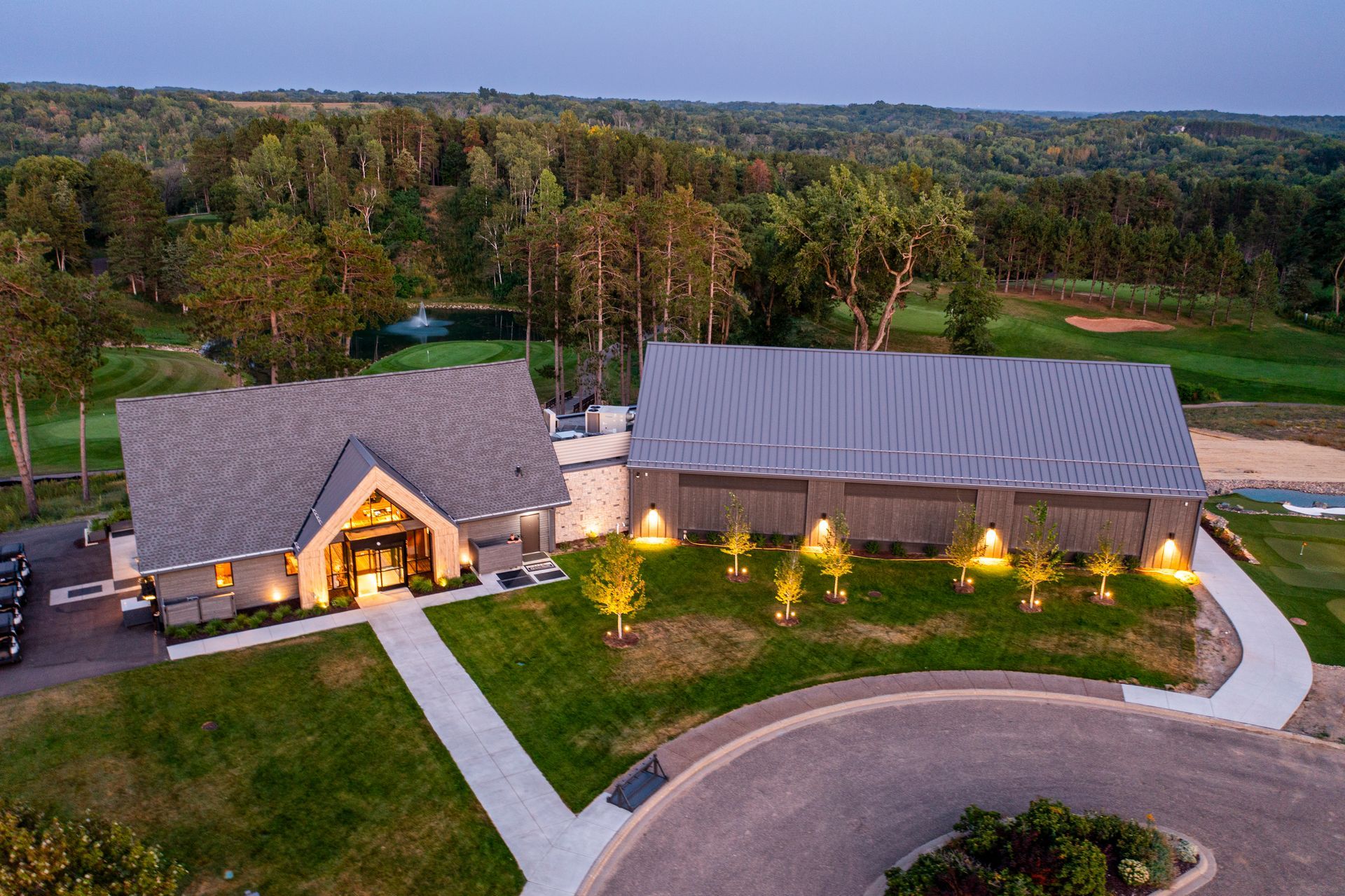 Drone view of the clubhouse
