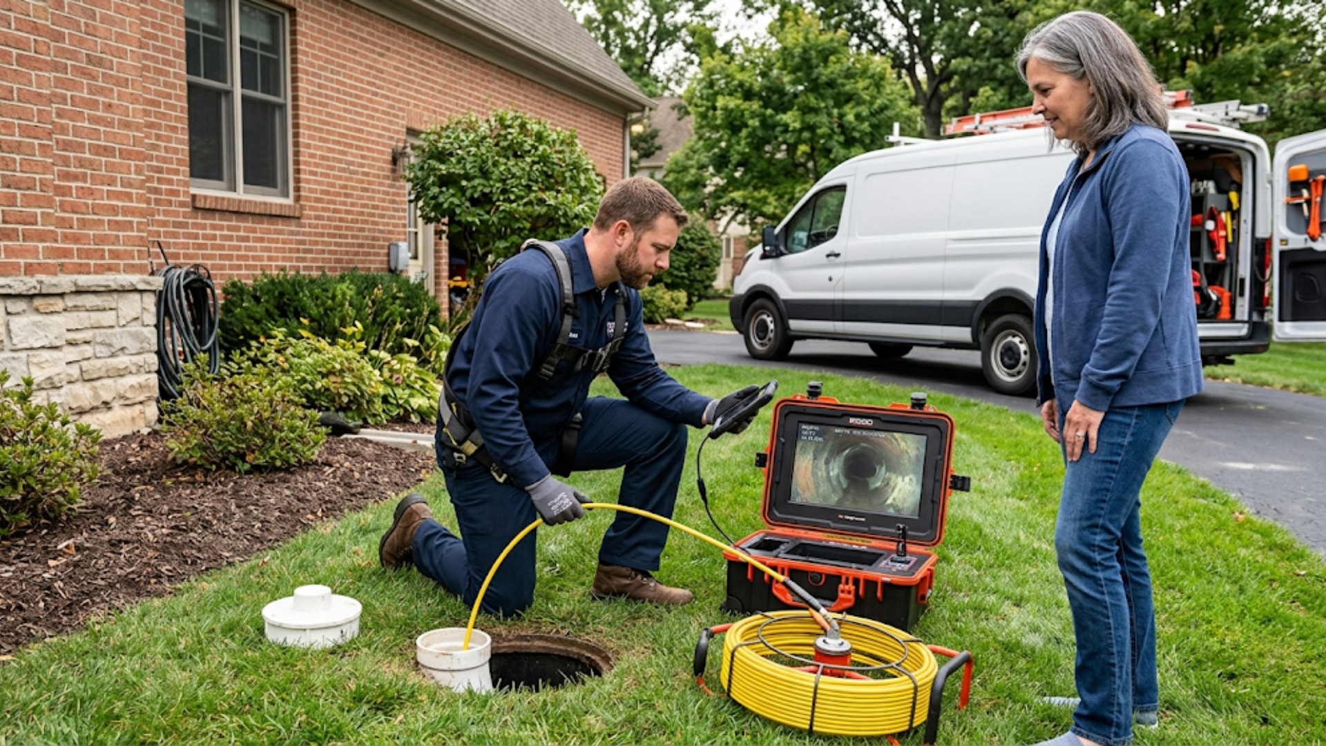 Professional sewer line repair inspection for homeowners