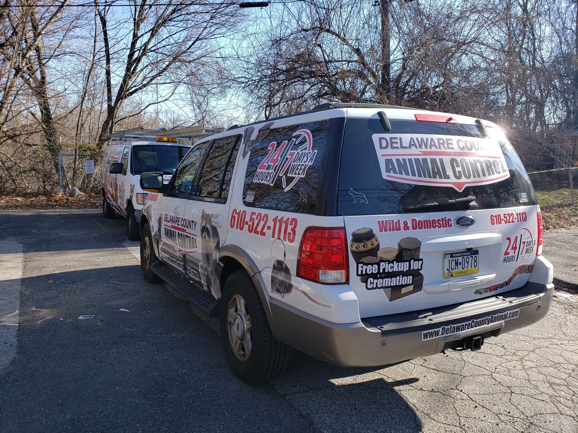 White SUV with 