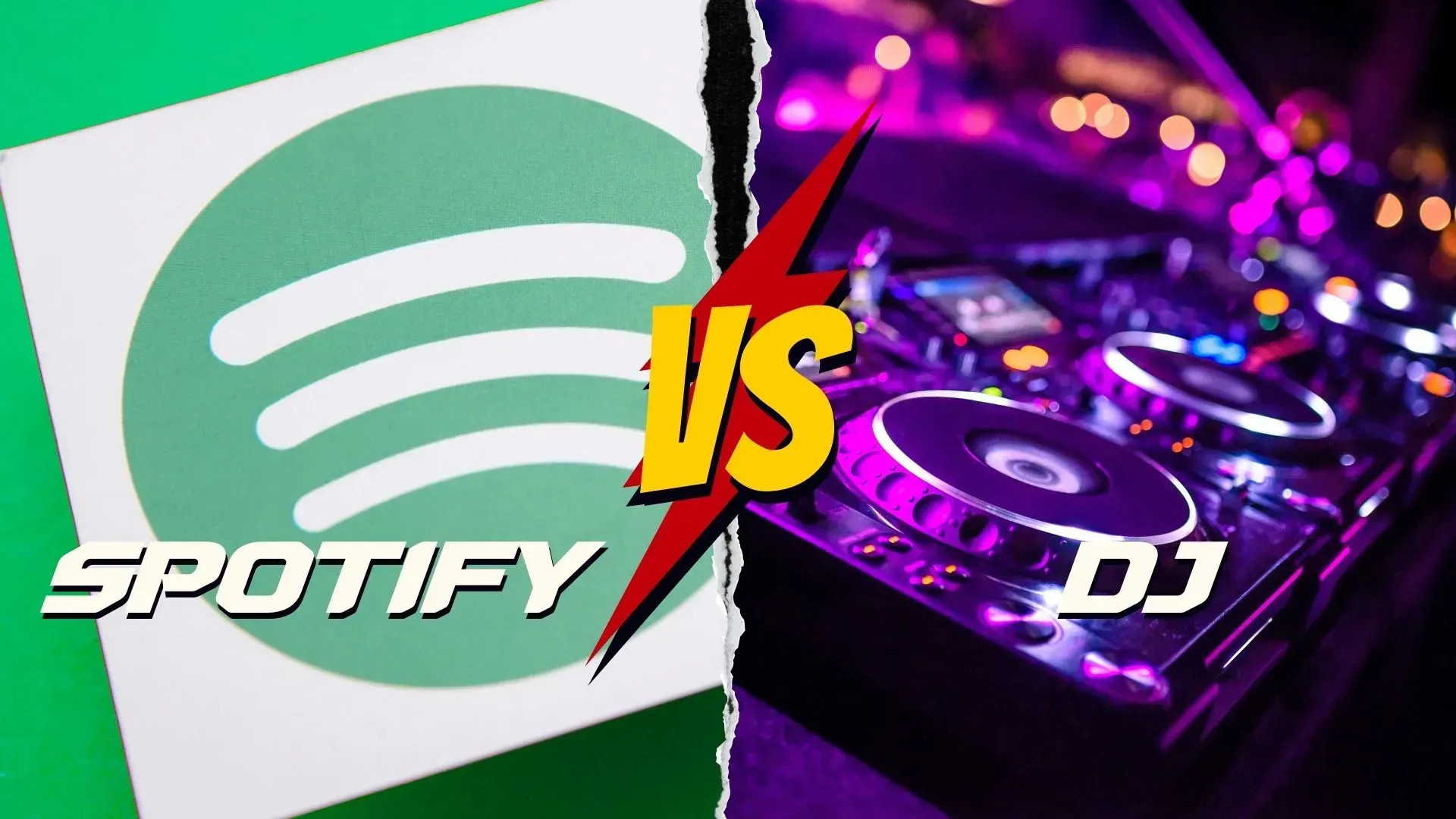 A spotify logo next to a dj logo