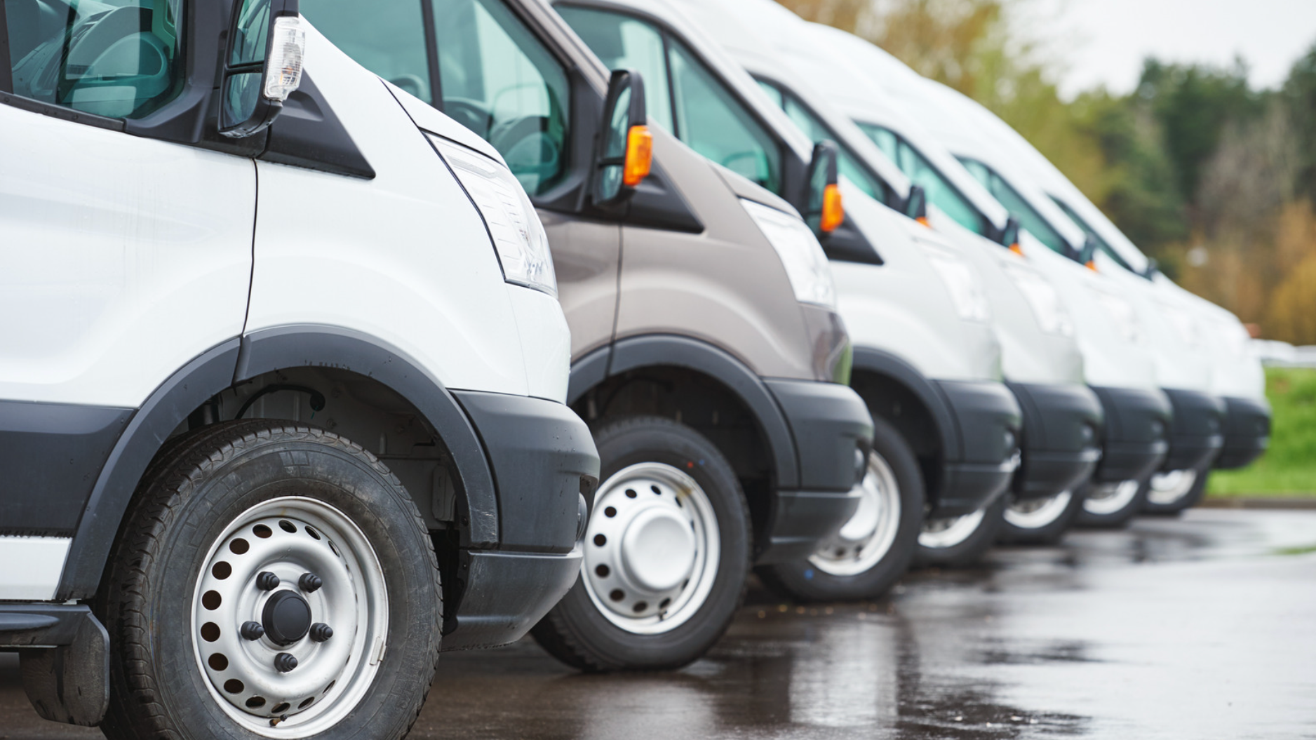 Best Fleet Car Wash Partnership Near Buda TX work vans parked in line | best fleet car wash partnerships in Buda TX