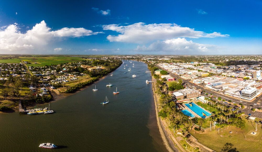 View of River canal and Boat — Premium Electrical Solutions in Bundaberg, QLD