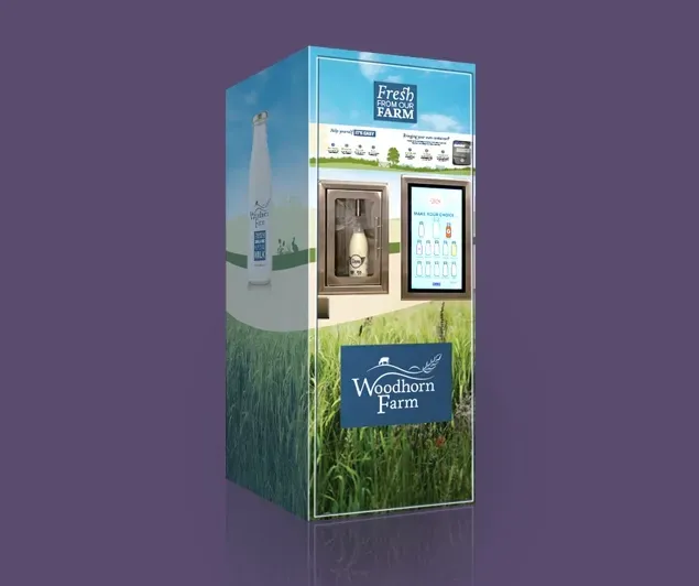 Woodhorn Farm Organic Milk vending machine wrap