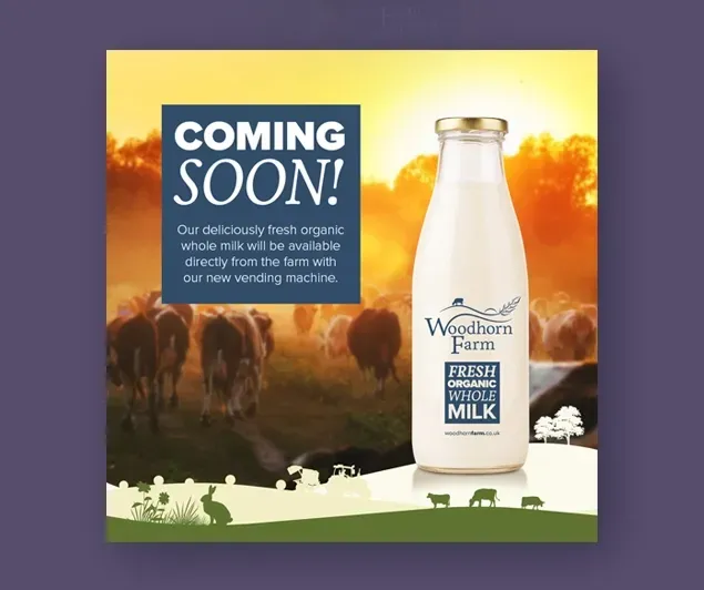 Woodhorn Farm Organic Milk social media creative