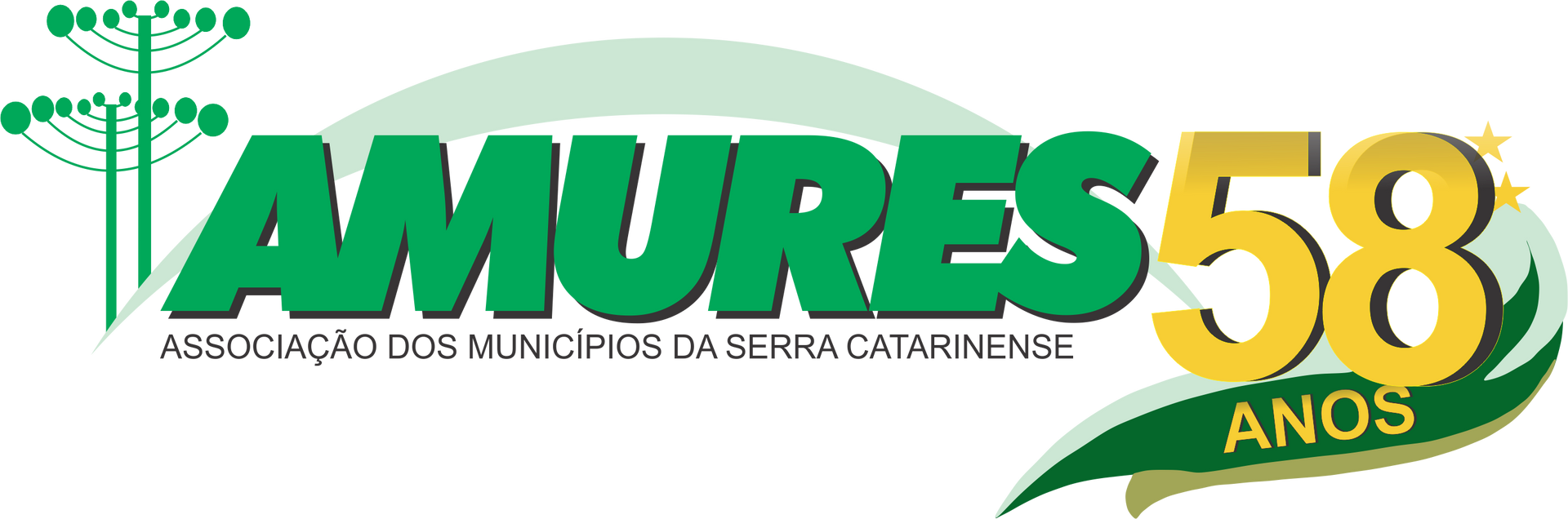 A green and white logo for amures associacao dos municipios da regiao serrana