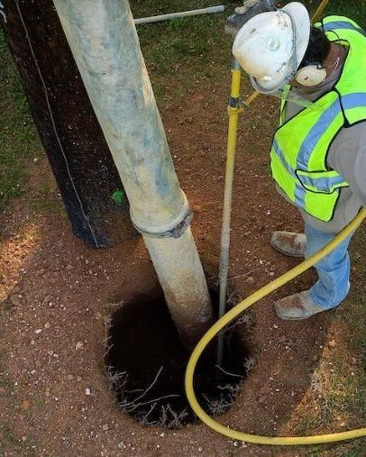 Hydro Excavation for Pole Removal | Gold Coast Vac Trucks