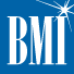 BMI logo in white on a blue square with a starburst in the upper right corner