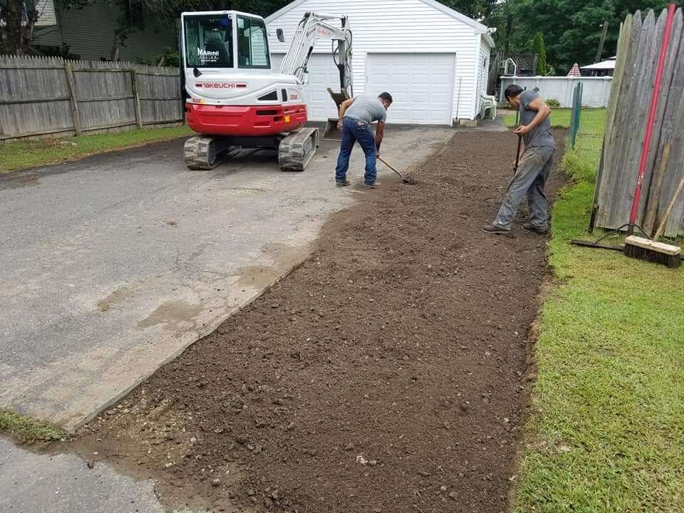 before driveway repair