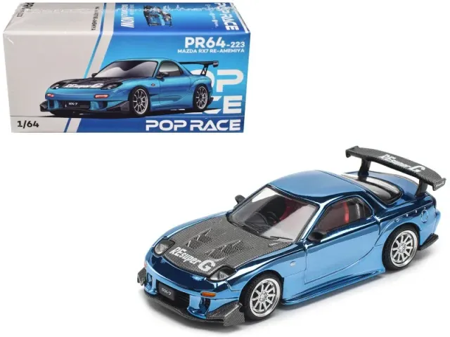 Mazda RX-7 RE-Amemiya Widebody RHD (Right Hand Drive) Blue Chrome