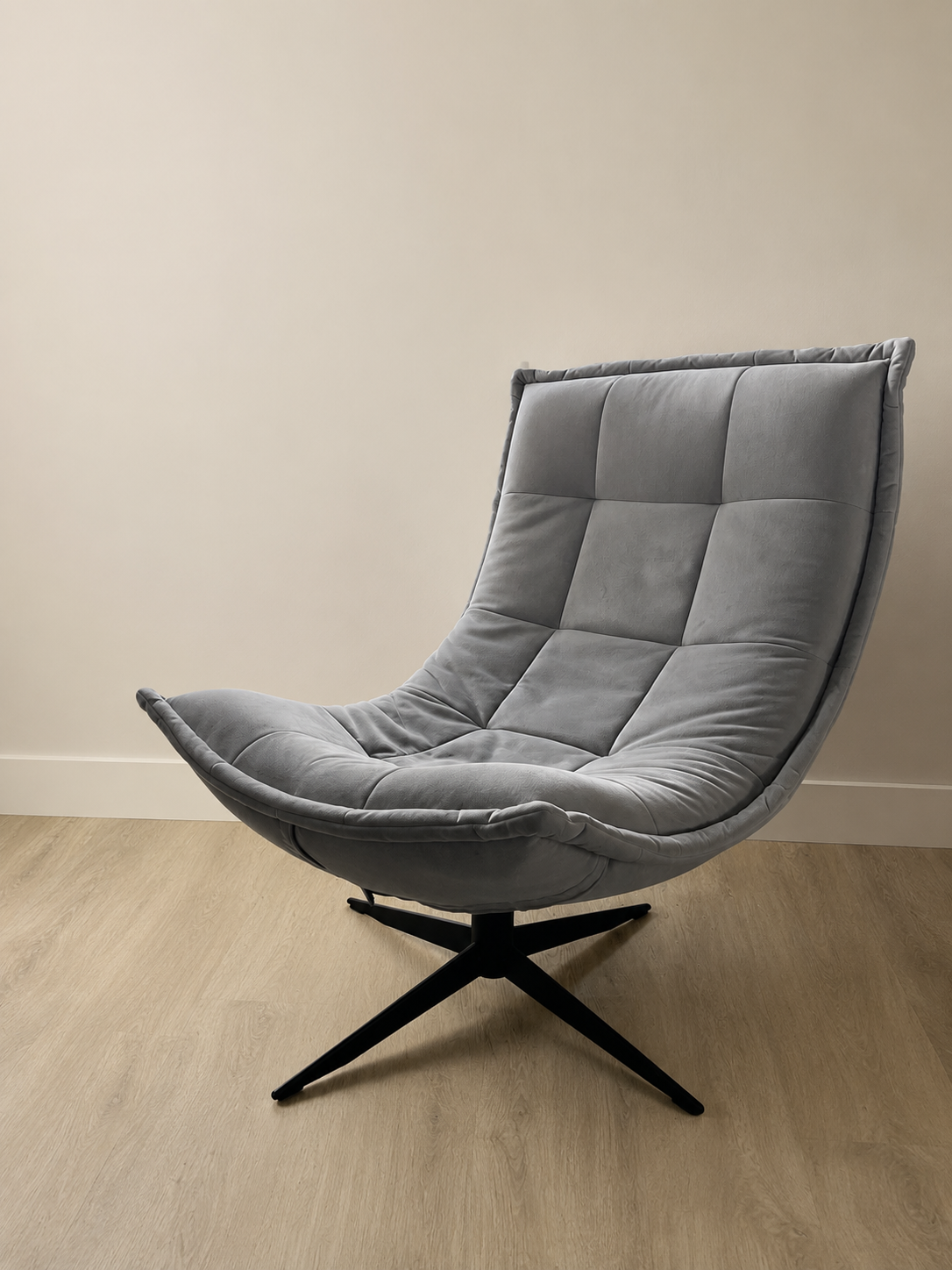 Draaifauteuil | grijs velours