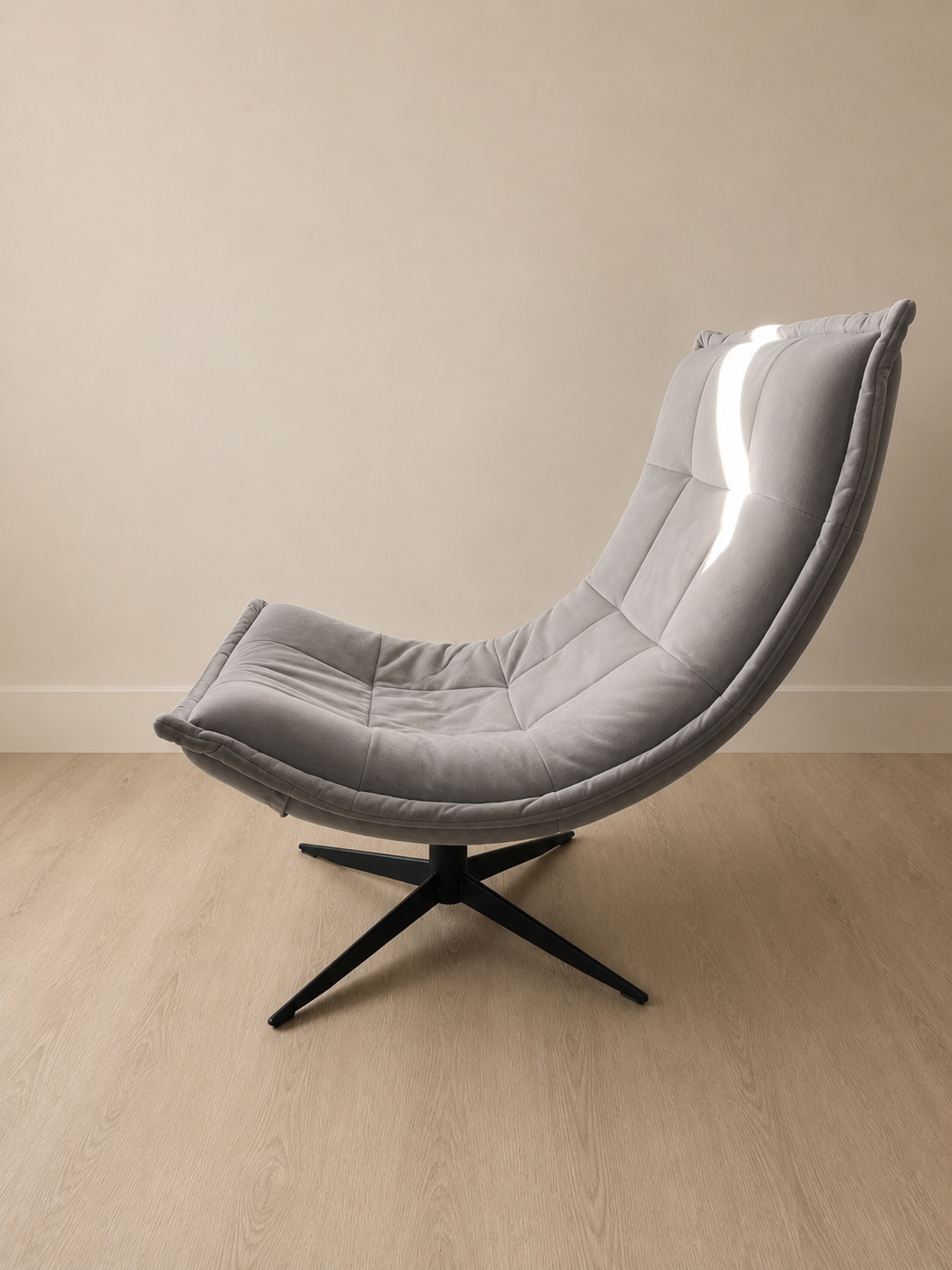 Draaifauteuil | grijs velours