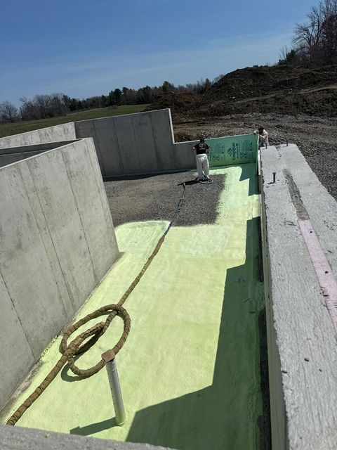 new home foundation spray foam maine