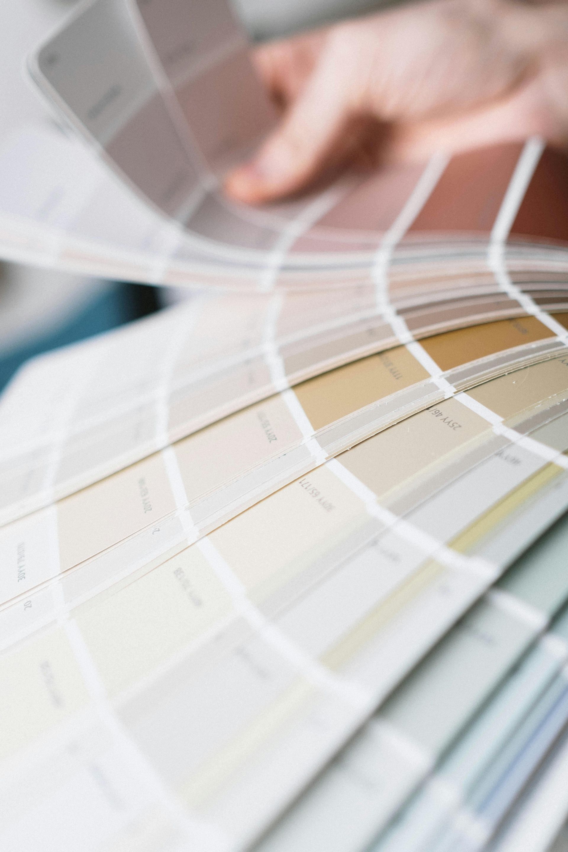A selection of brown and neutral color samples.