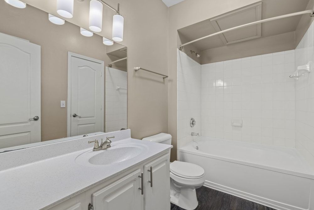 Modern Bathroom with Bathtub at The Marq at Brookhaven