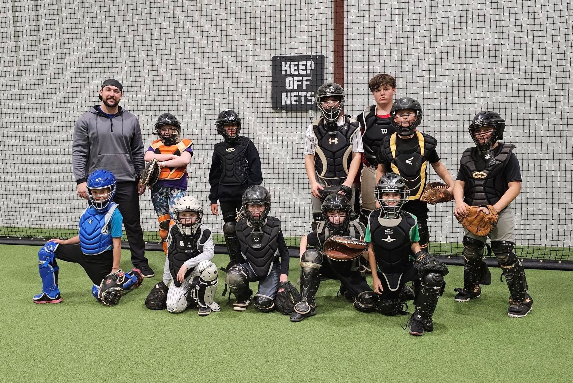 Foundry Athletics catcher clinic group