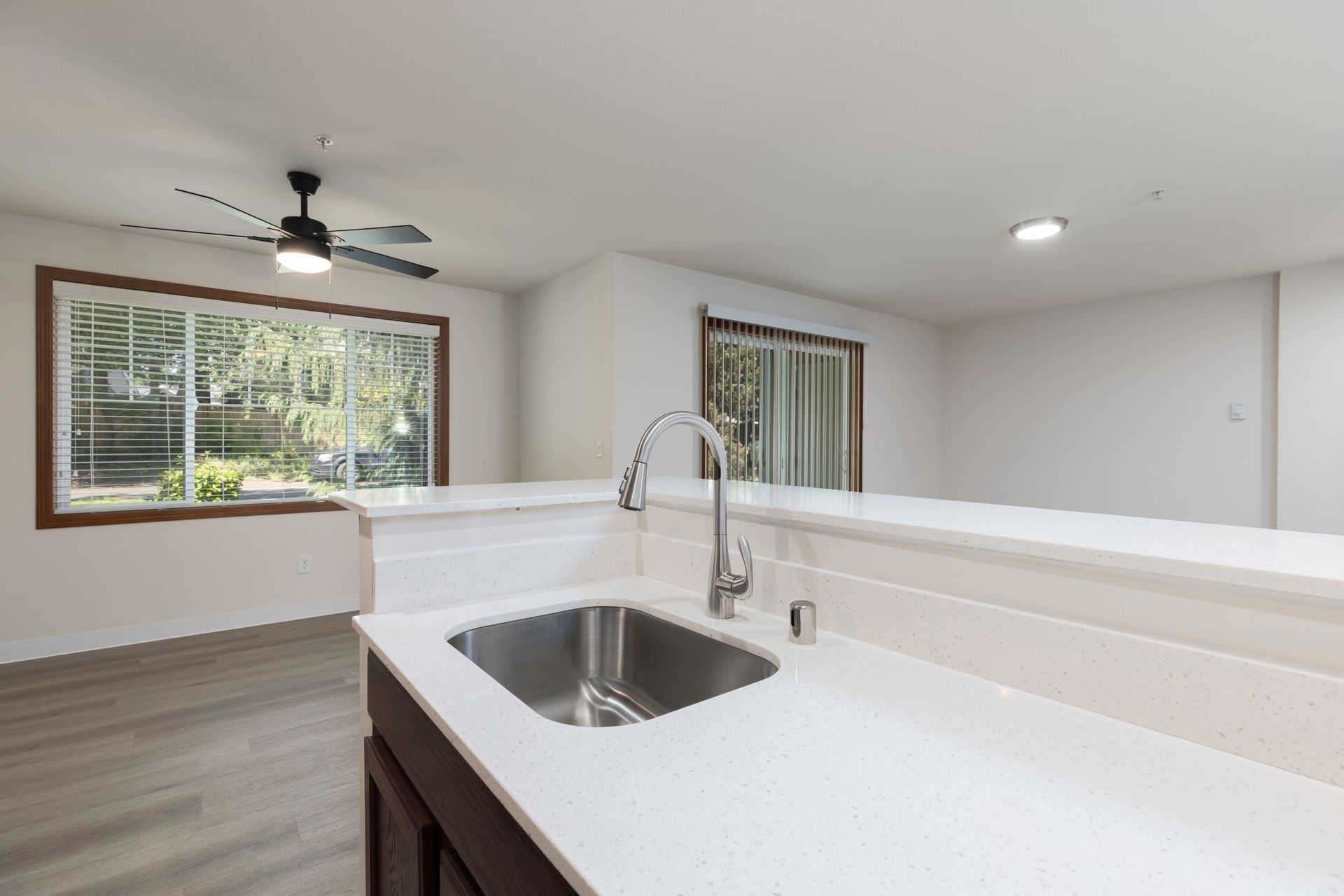 Photo of the sink in a kitchen