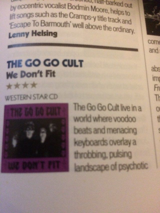 A magazine article about the go go cult