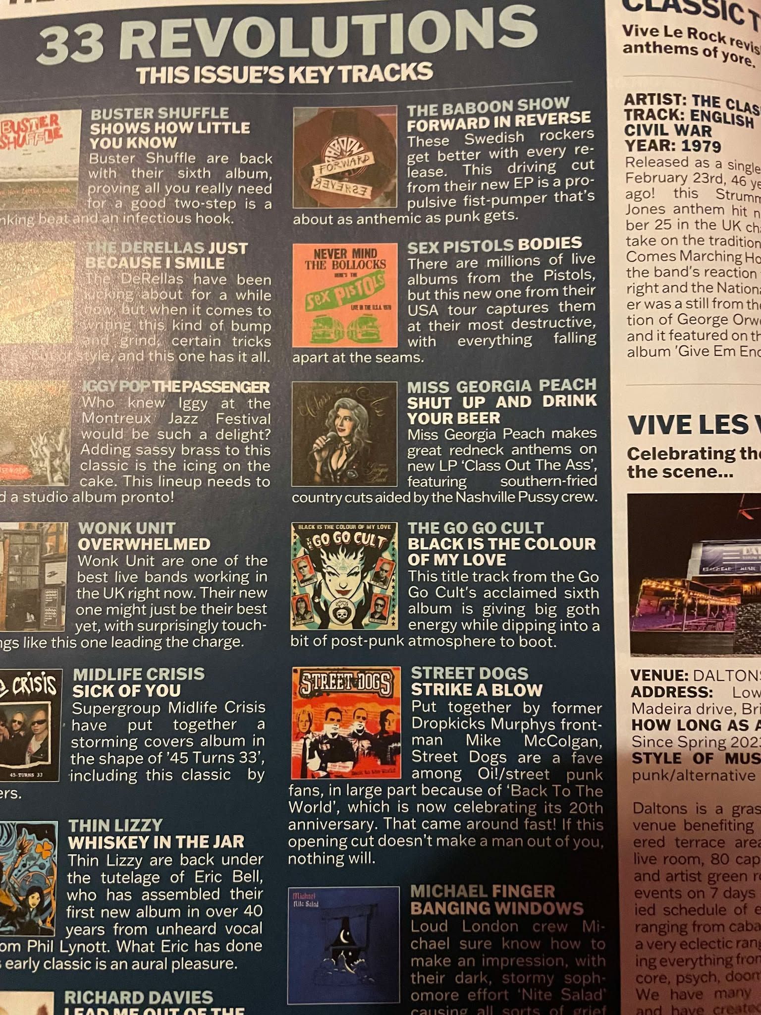 A book titled 33 revolutions the issue 's key tracks