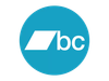 The bc logo is in a blue circle on a white background