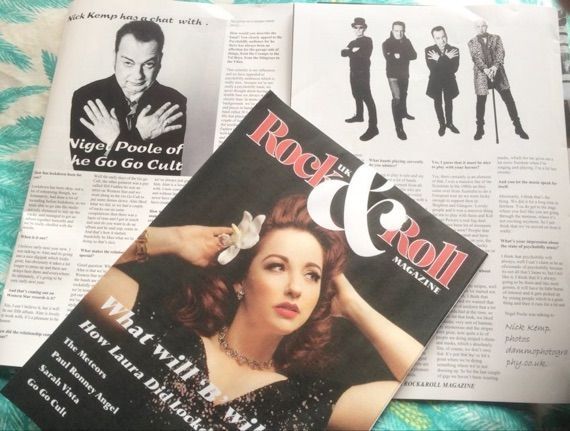 A rock and roll magazine with a woman on the cover