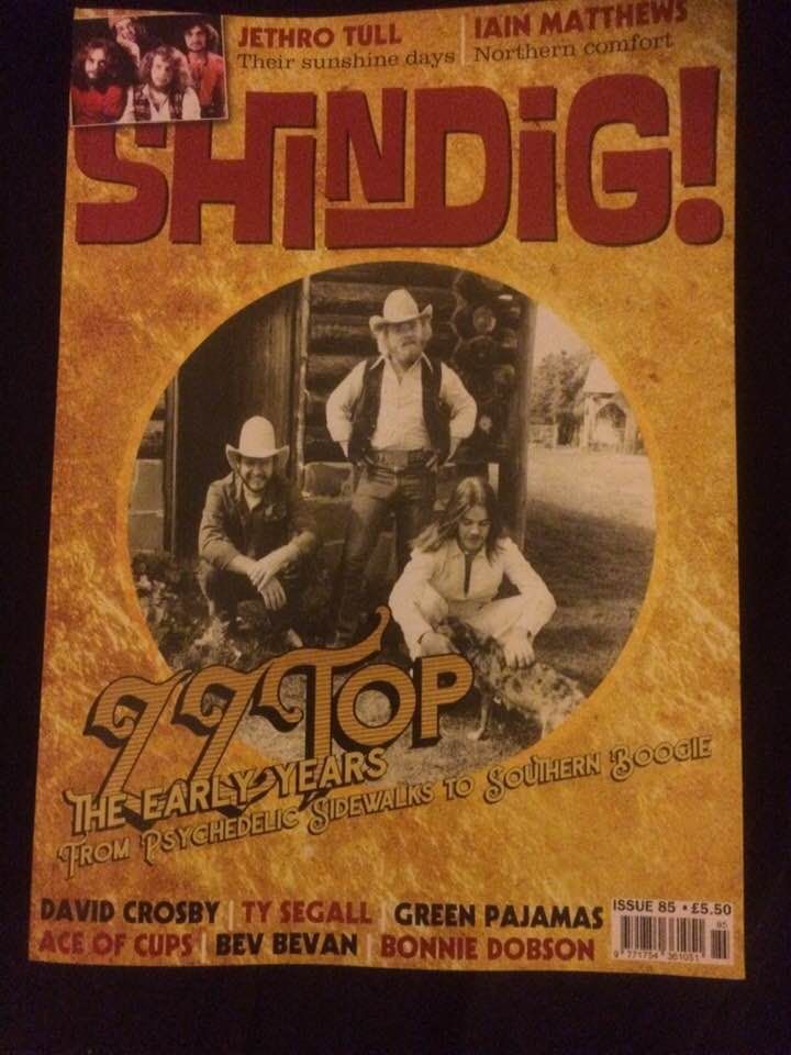 The cover of a magazine called shindig shows a group of men in cowboy hats