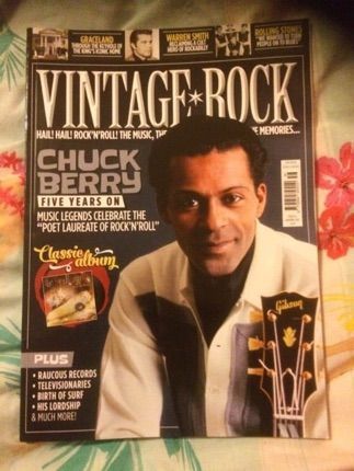 Vintage rock magazine with chuck berry on the cover