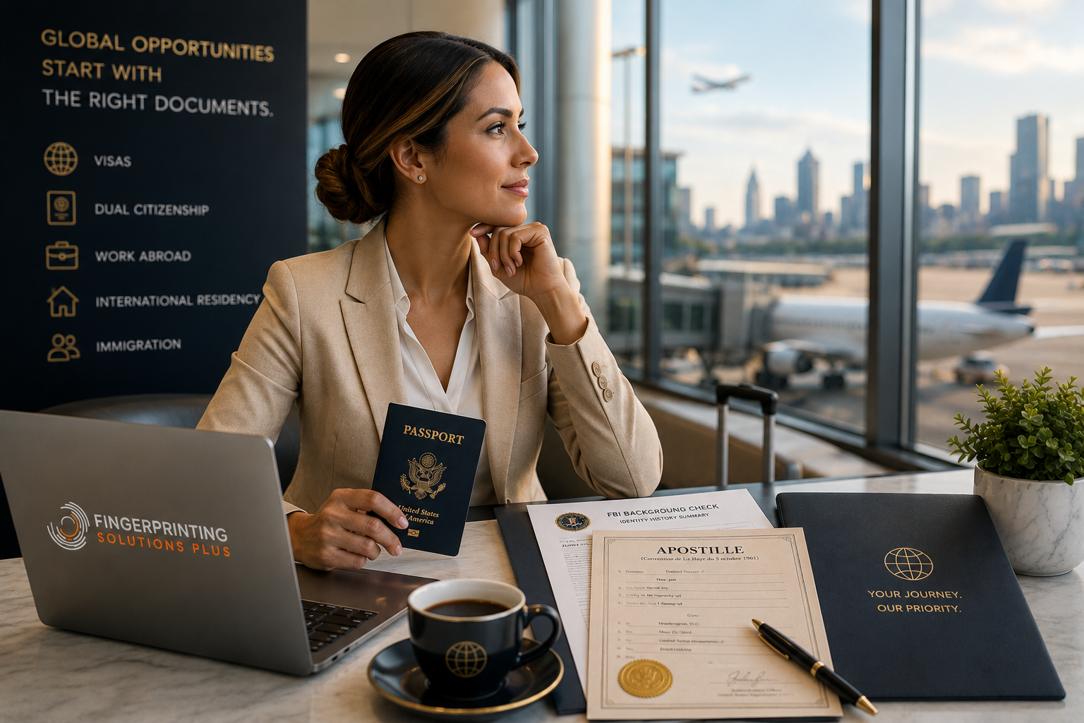 Professional international travel and FBI background check documentation services for visas, dual citizenship, and overseas employment