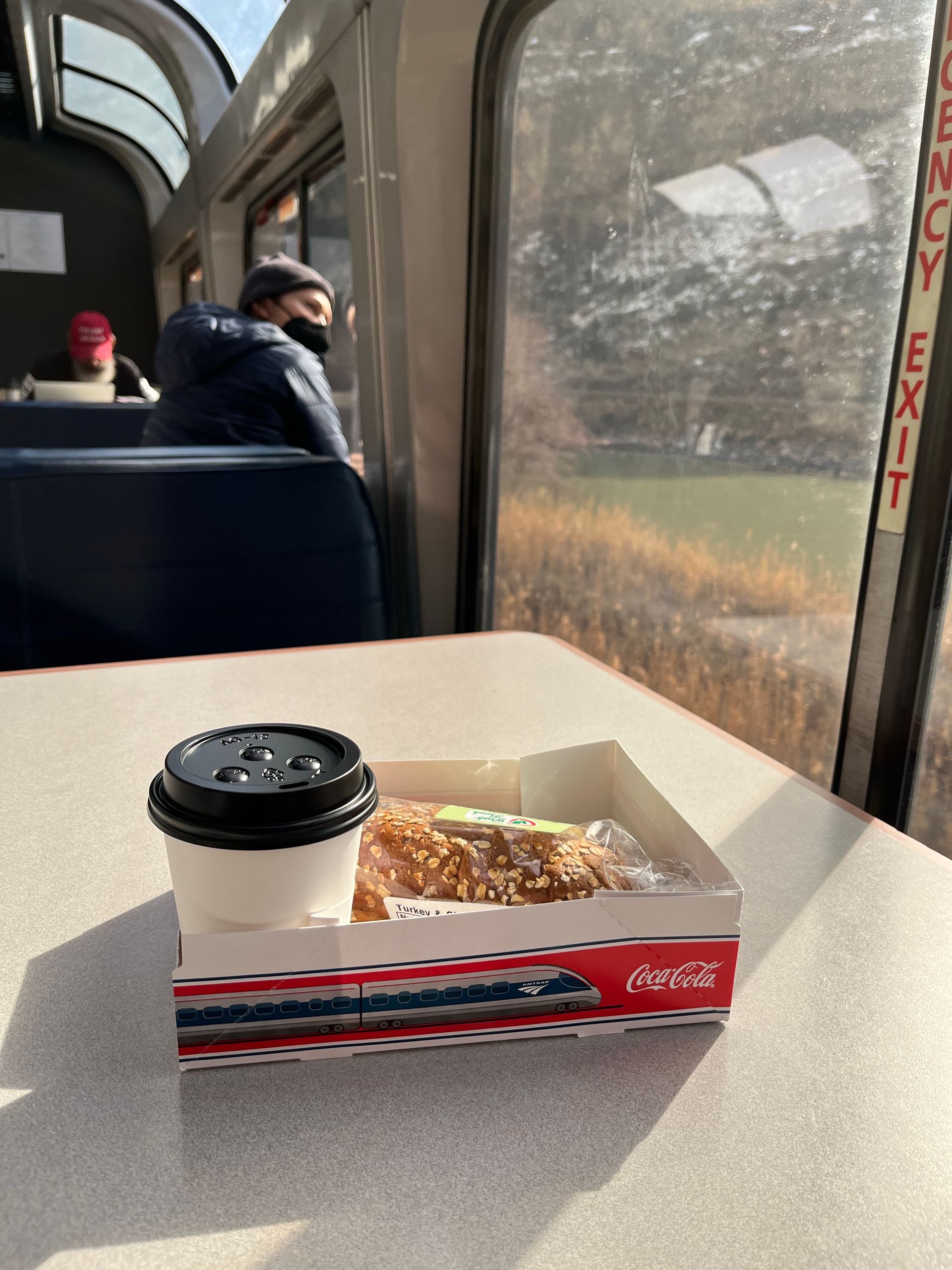 Light lunch on Amtrack