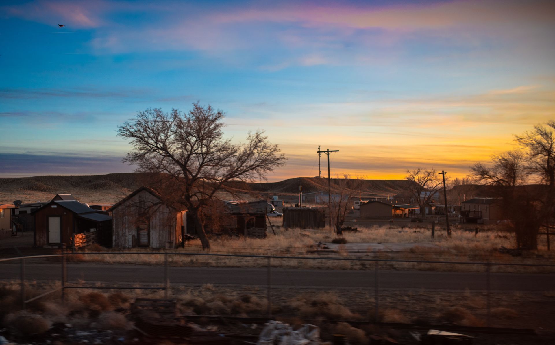 Small town Amtrack passes by