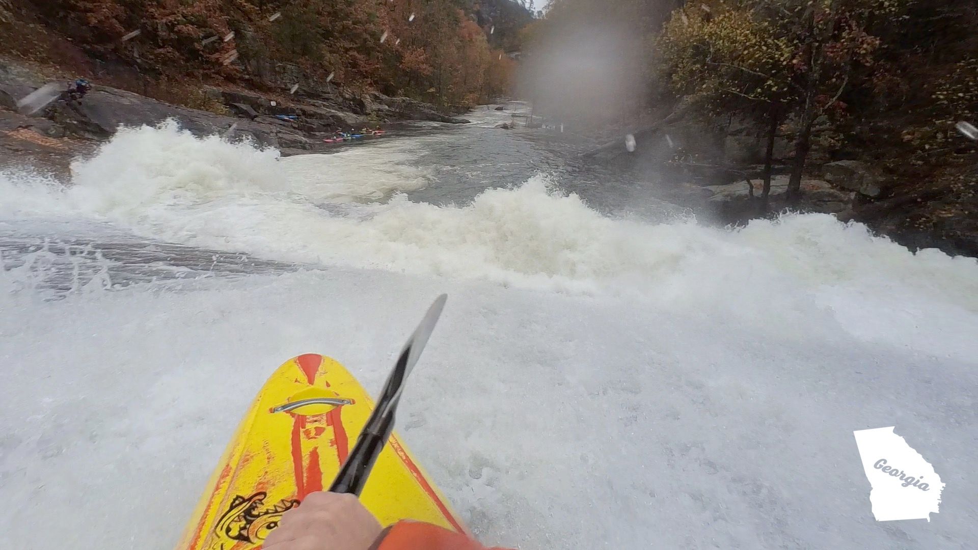 Garrett Scott paddling oceana rapid