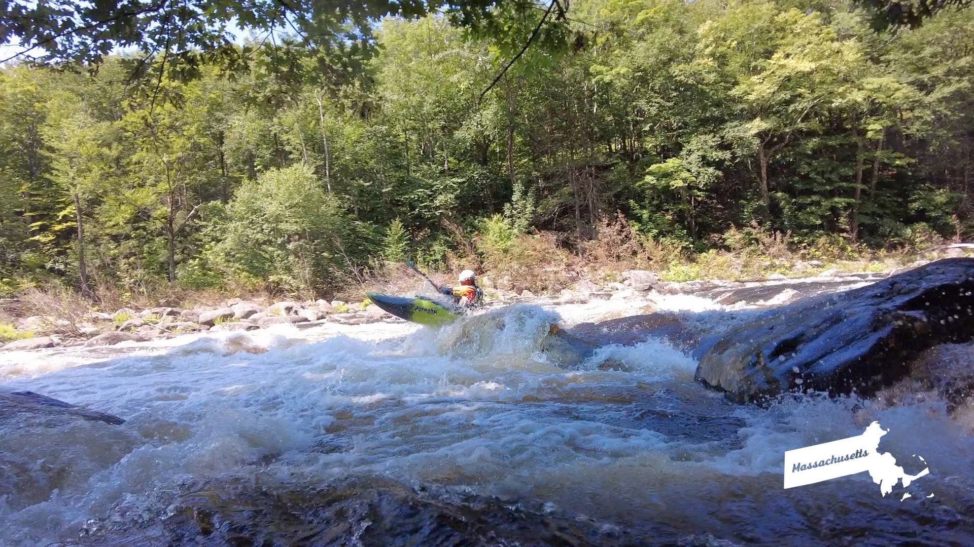 kayaking the dryway during deerfield fest