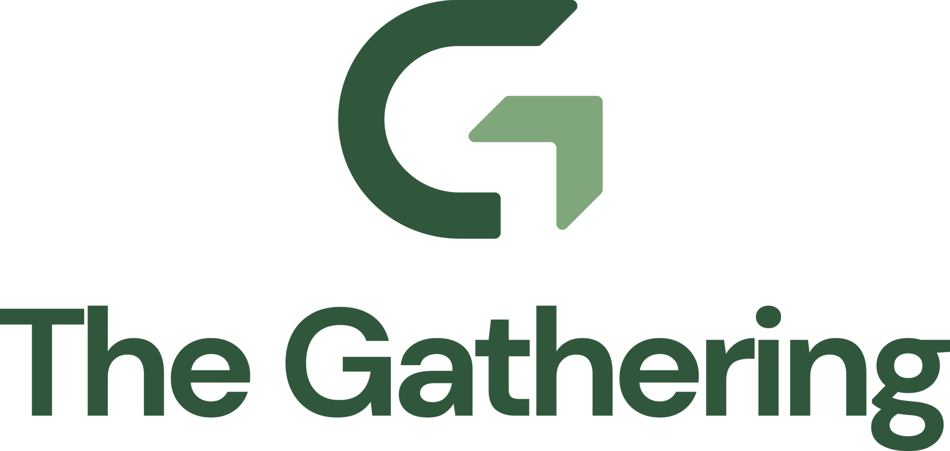 The Gathering logo with a green stylized G above the text “The Gathering”