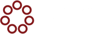 A circle of red circles on a white background.